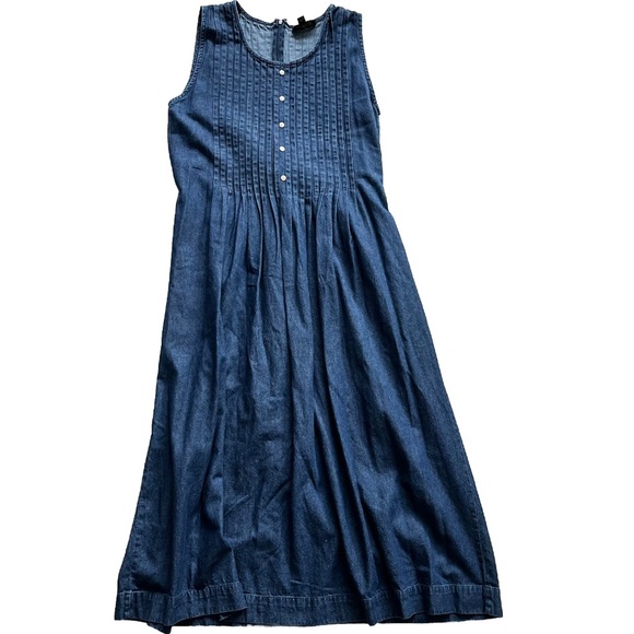 British Khaki Dresses & Skirts - BRITISH KHAKI Robert Ashton Denim Maxi Dress Size 14  Cottagecore Prairie